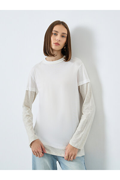 Styli Solid Twofer Style Long Sleeve T-Shirt