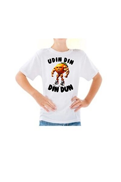 MARİ Tricou personalizat unisex ,,UDIN DIN" , alb