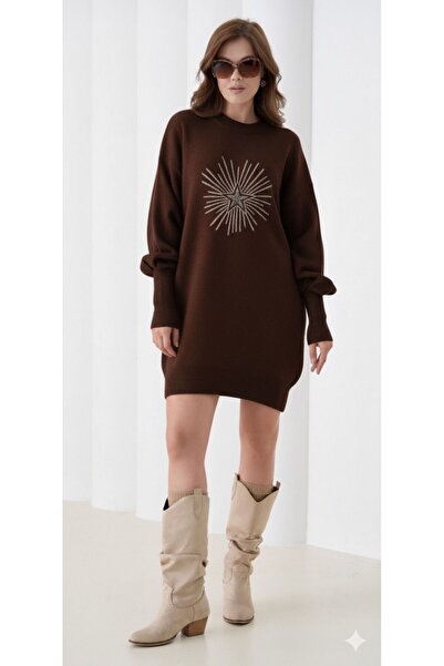 HayalGecesi Women's Soft Knitwear Tunic Starry