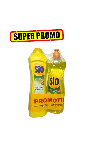 Sio Pachet PROMO Crema universala de curățare Lemon 750ml + Detergent lichid ...