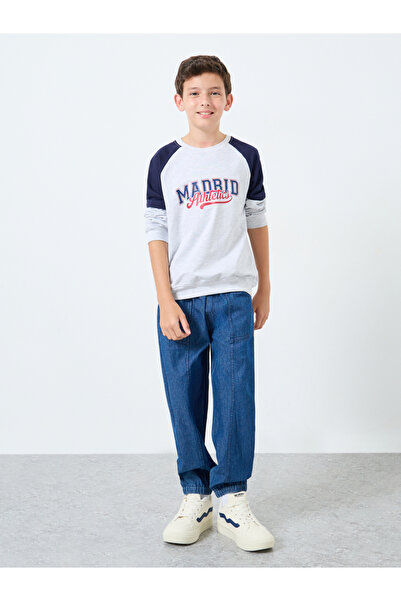 Styli Teens Drop Shoulder Color Block Sweatshirt