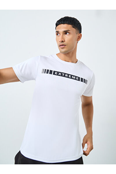 Styli Regular Fit Stripe Print Athleisure T-Shirt
