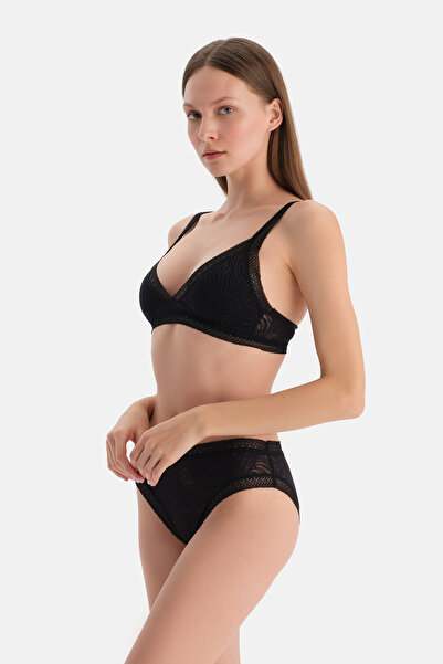 Dagi Black Basic Triangle Shape Soft Bra