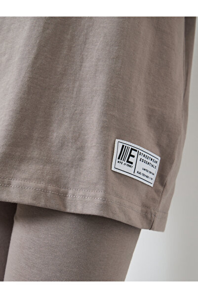 Styli Solid Oversized T-Shirt and Leggings Set