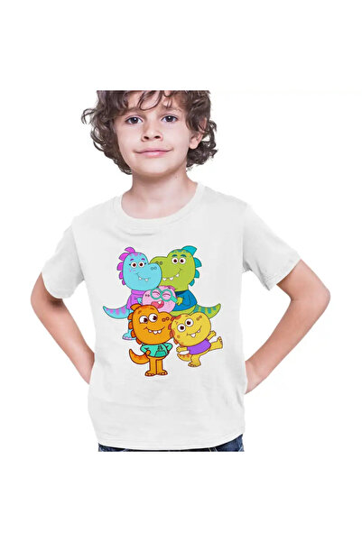 OEM Kids Boys' T-Shirt Tim Rex The Whole Family Space Dinosaurs Cosmos