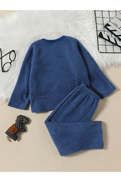 Take Two By Styli Slogan Embroidery Long Sleeve Top with Long Pyjama Set