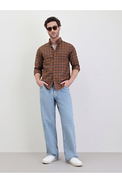 Styli Checked Regular Fit Spread Collar Shirt