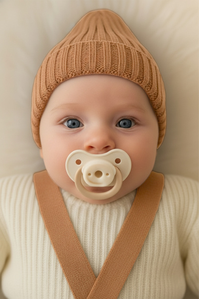 LilJoy Baby Sweater Salopet and Beanie Set – 3-Piece Knitwear Winter Set