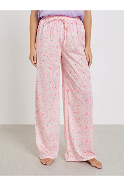 Styli Foil Print Dropped Shoulder T-Shirt and Star Print Pyjama Set