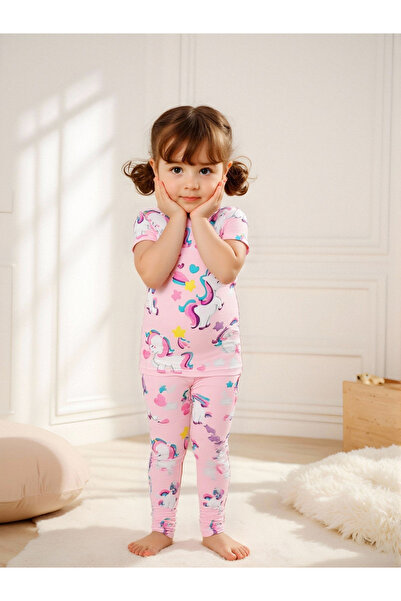 Take Two By Styli Graphic Print Round Neck Top with Long Pyjama Set