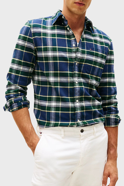 Tommy Hilfiger Pamuklu Regular Uzun Kollu Ekoseli Gömlek Erkek GÖMLEK MW0MW40...