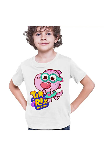 OEM Kids Boys' T-Shirt Tim Rex Tia Space Dinosaurs Explorers