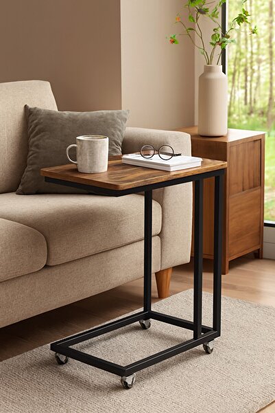UnicSpot Brown side coffee table, 50 x 35 x 62 cm