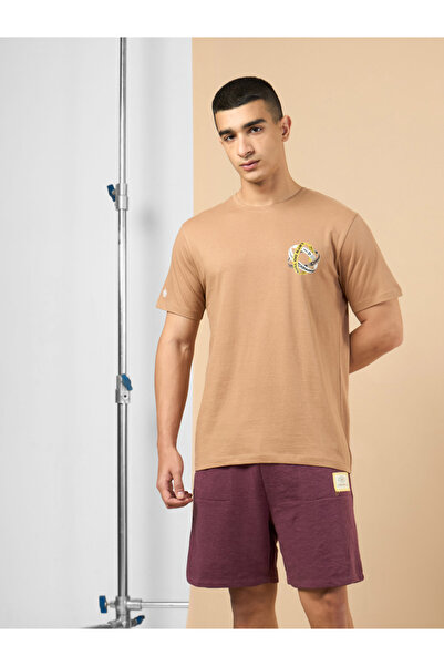 Cult By Styli Men Brown Graphic Print Short Sleeve T-Shirt