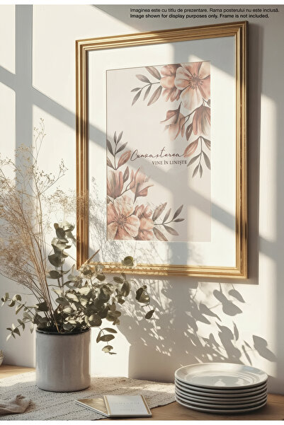 21mxm Religious Canvas Poster in Romanian Language – Unframed Digital Print on Canvas - Knowledge Comes in Silence