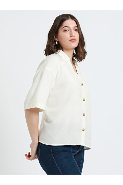 Dennis Lingo By Styli Off White Relaxed Fit Casual Shirt