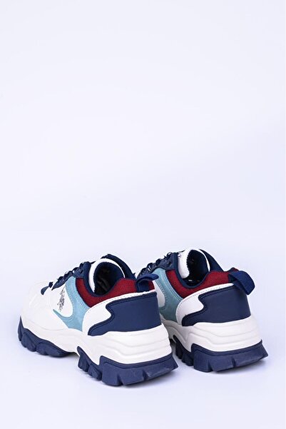 U.S. Polo Assn. Women's Sneaker Shoes White Blue