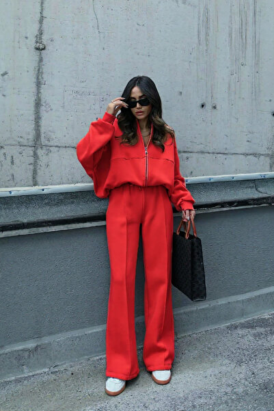 YAKAMEL Women's 3-Ply Dye Bomber Jacket Tracksuit Set