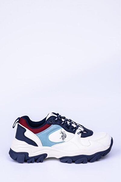 U.S. Polo Assn. Women's Sneaker Shoes White Blue