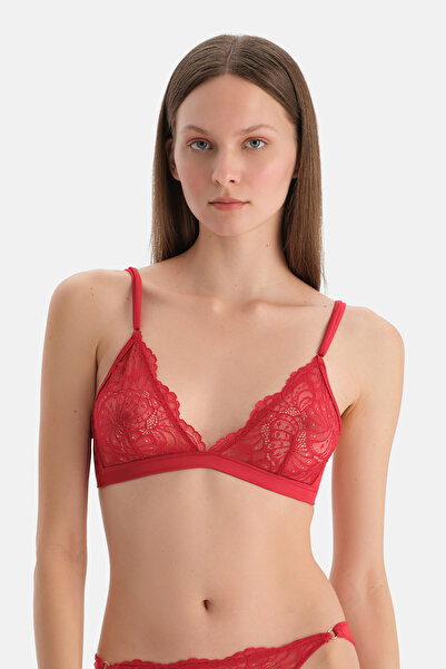 Dagi Σουτιέν με λεπτομέρεια από κόκκινη δαντέλα