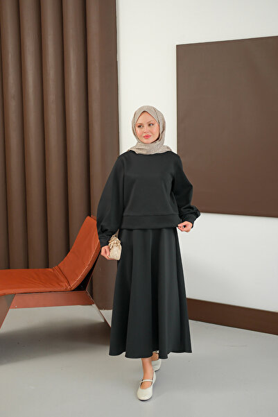 LOCCO Women's Crew Neck Scuba Suit Black