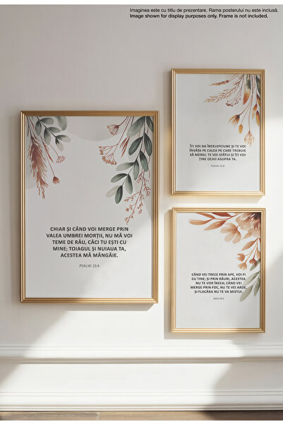 21mxm Religious Canvas Poster in Romanian – Unframed Digital Print on Canvas - I Will Not Worry