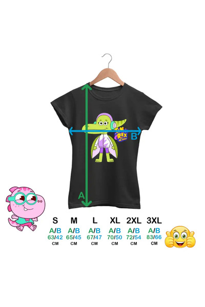 OEM Women's T-Shirt Tim Rex Terri Dactyl Pterodactyl Space Dinosaurs