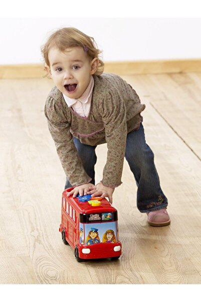 VTech Baby حافلة VTech Playtime مع Phonics، باللون الأحمر