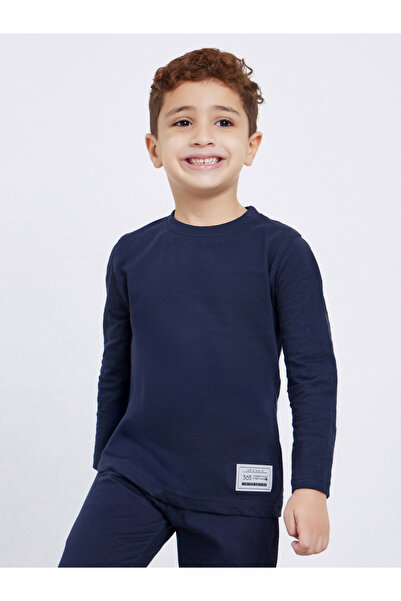 Styli Boys Navy Long Sleeve T-Shirt and Joggers Set