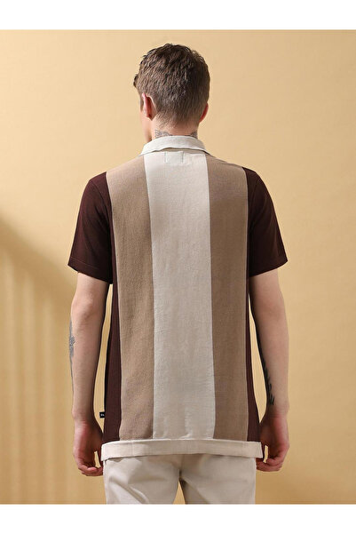 Dennis Lingo By Styli Men Striped Flat Knit Polo