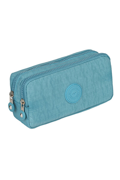 visees Crinkle Fabric Double Compartment Pencil Holder Pencil Case