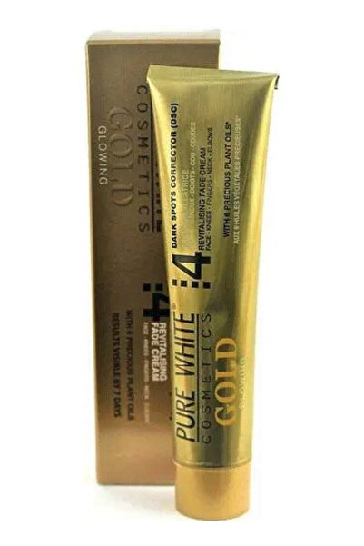 Pure White Cosmetics كريم جولد جلوينج 4 - مصحح للبقع الداكنة ومنشط ومفتح للبش...