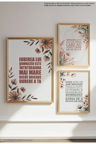 21mxm Religious Canvas Poster in Romanian Language – Unframed Digital Print on Canvas - The Love of God