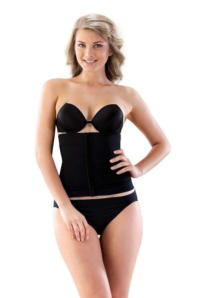 Emay Korse Women's Black Agraffiti Double Waist Corset Emay-2026