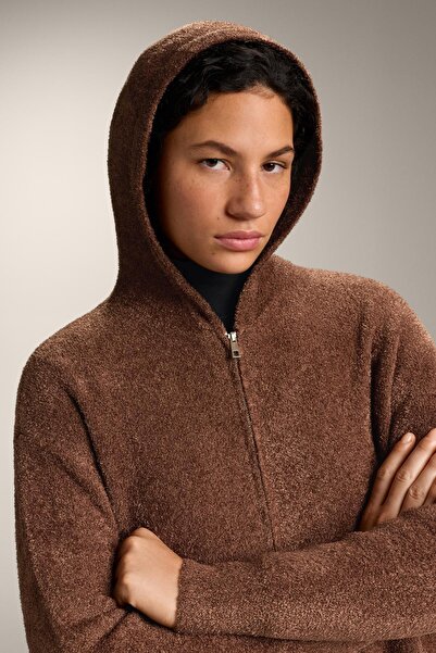 Oysho Chunky chenille hooded jacket