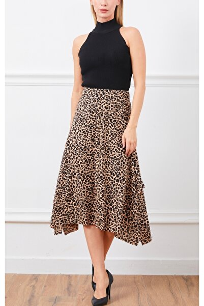 nonamebrs Leopar desenli etek