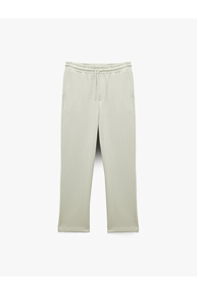 Koton Βαμβακερό παντελόνι με κορδόνια στη μέση και τσέπες