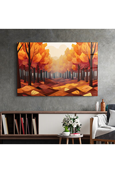Arthub Glass Painting, Bedroom and Living Room, Autumn, Autumn Forest View