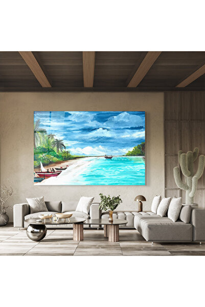 Arthub Glass Painting, Bedroom and Living Room, Beaches, Beach Painting Art