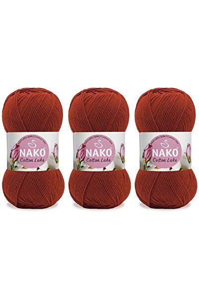 NAKO Cotton Lüks El Örgü İpliği 100 Gr 3 ADET Renk No: 97592 TABA