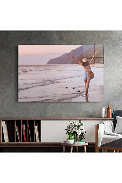 Arthub Glass Painting, Bedroom and Living Room, Summer, Beach Traveler