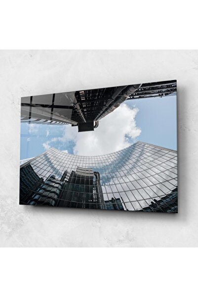 Arthub Glass Painting, Bedroom and Living Room, Urban, Cloud Big Building