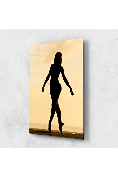Arthub Glass Painting, Bedroom and Living Room, Silhouettes, Ballet On Cream