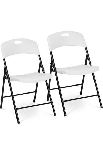 SKY TOUCH SKY-TOUCH 2-Pack Plastic Folding Chairs Heavy Duty Indoor/Outdoor