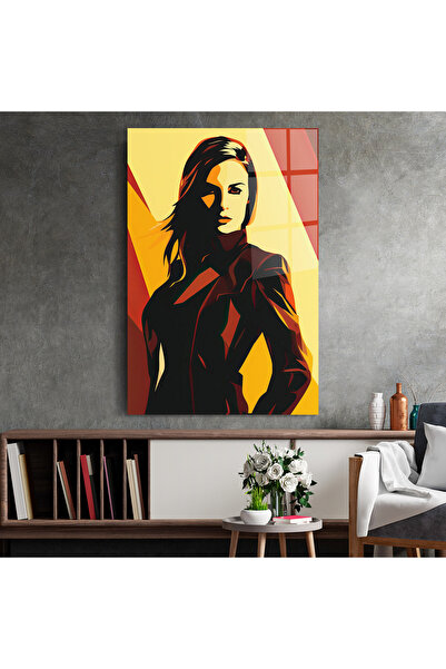 Arthub Glass Painting, Bedroom and Living Room, Pop, Pop Graphical Woman