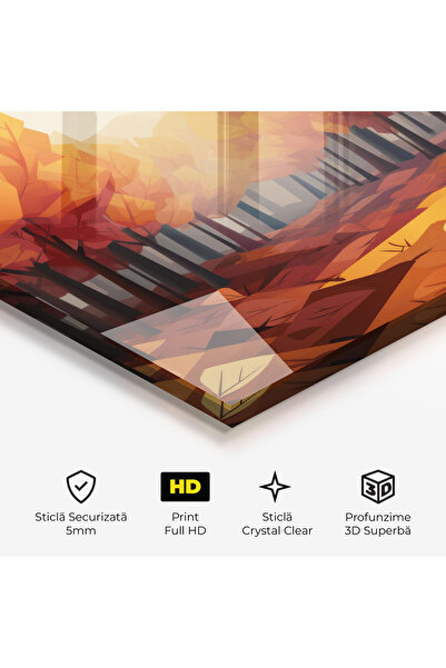 Arthub Glass Painting, Bedroom and Living Room, Autumn, Autumn Forest View