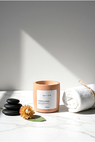 FH finehome Sandalwood Dekoratif Büyük Mum