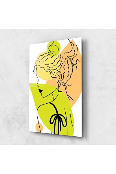 Arthub Tablou Sticla,Dormitor si Living, Femei Abstracte, Lime Woman