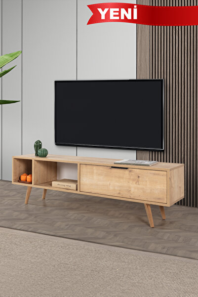 3642 Venus 160 Cm (with WOODEN LEGS , METAL HANDLES ) TV Unit , Sapphire , TV Stand , Living Room