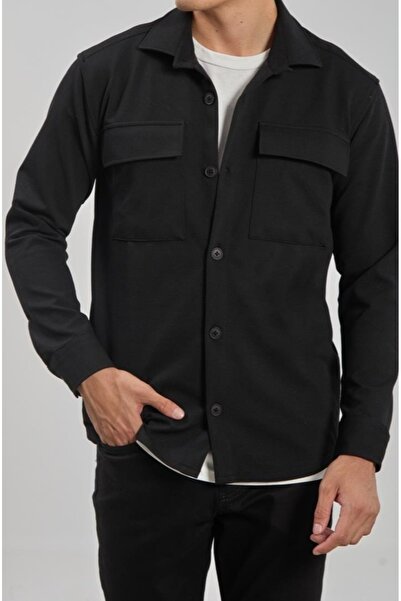 JSCO Men's Double Pocket Full Lycra Double Face Sweat Shirt with Covered Pockets